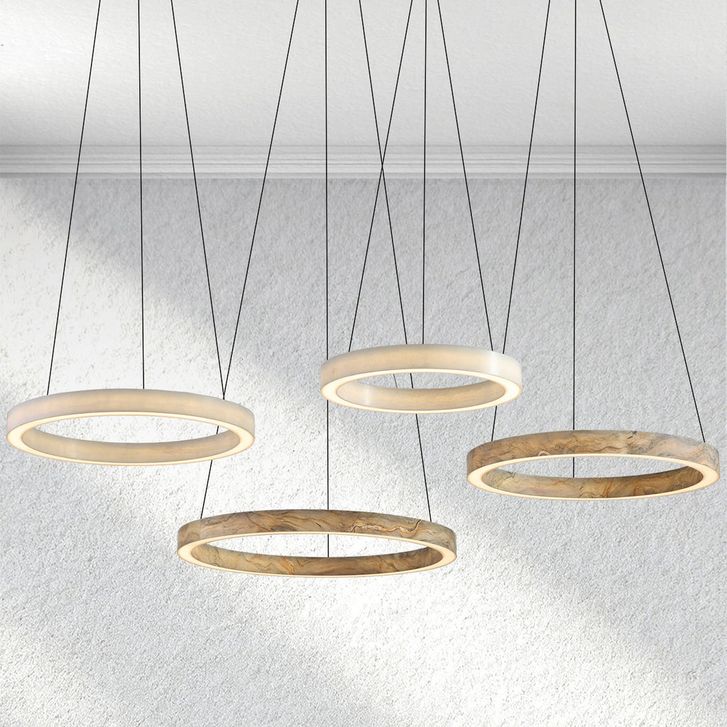 Carey Alabaster StoneGlow Round Chandelier