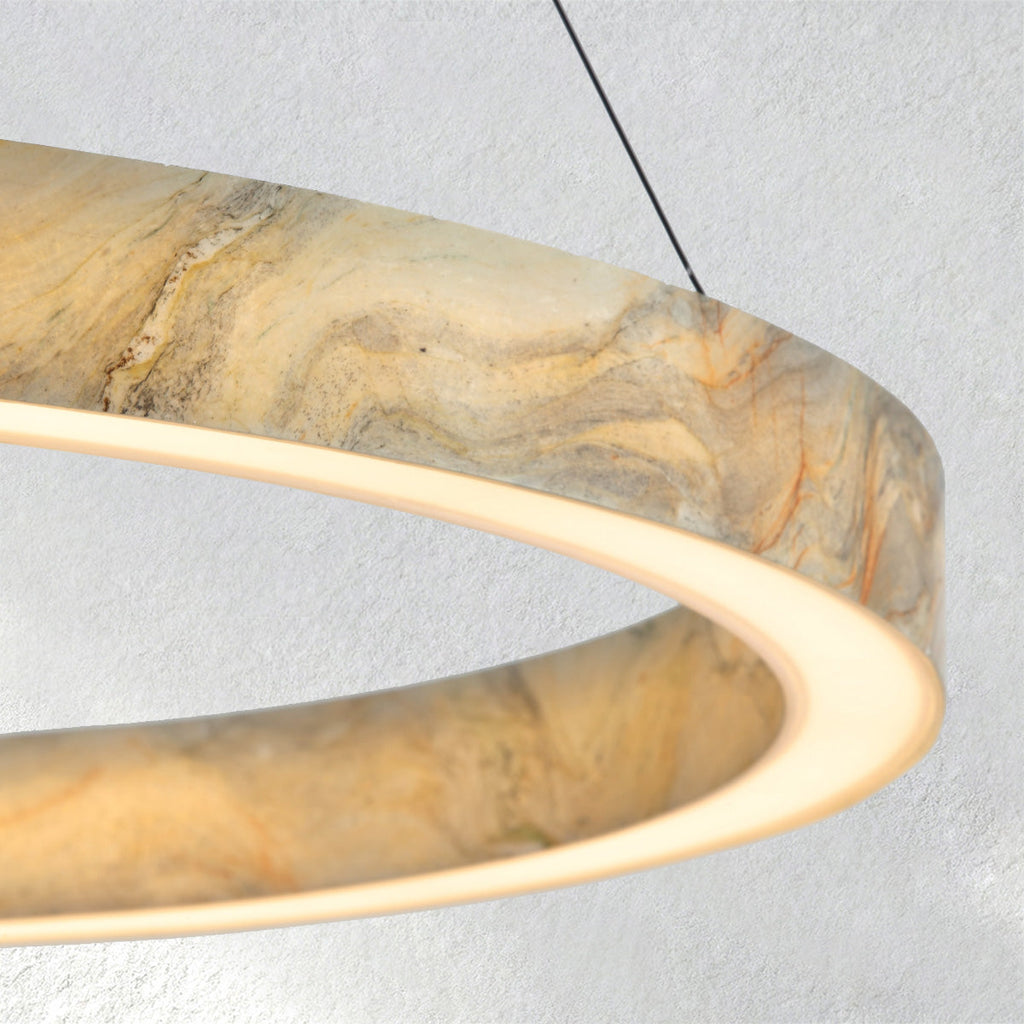 Carey Alabaster StoneGlow Round Chandelier