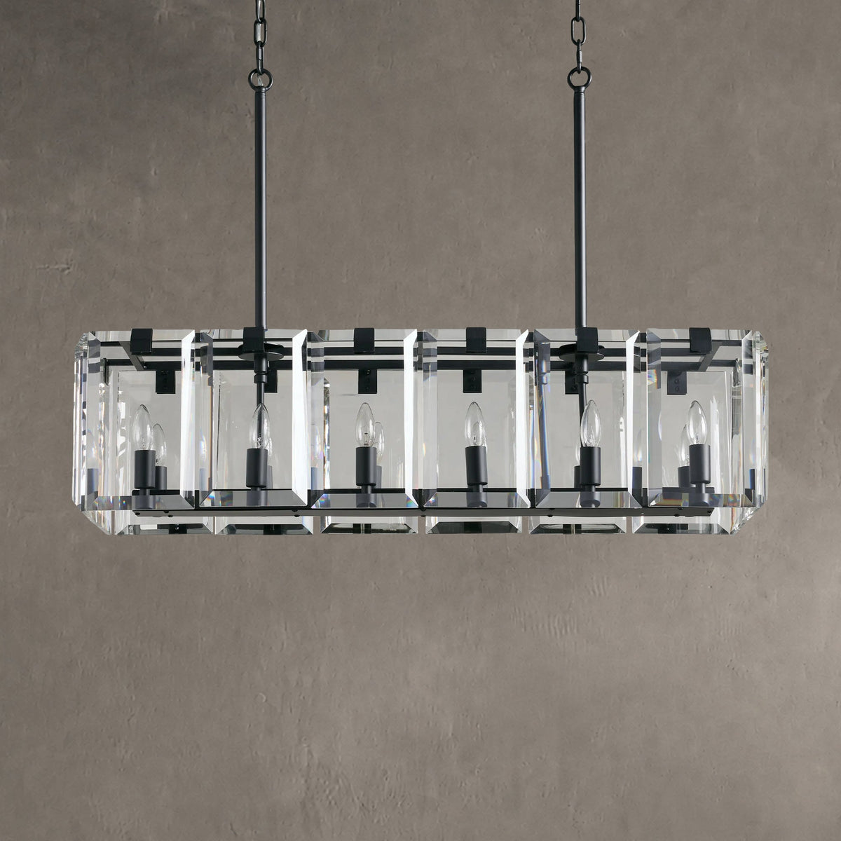 Gleamframe Rectangular Chandelier 12/16 Light