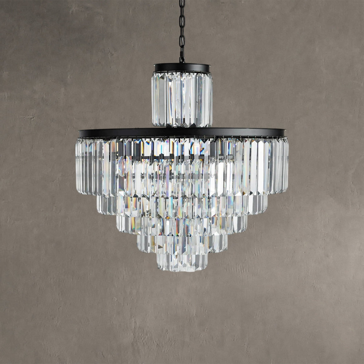 Prismcourt Elegant 22-Light Crystal Chandelier with Bronze Finish