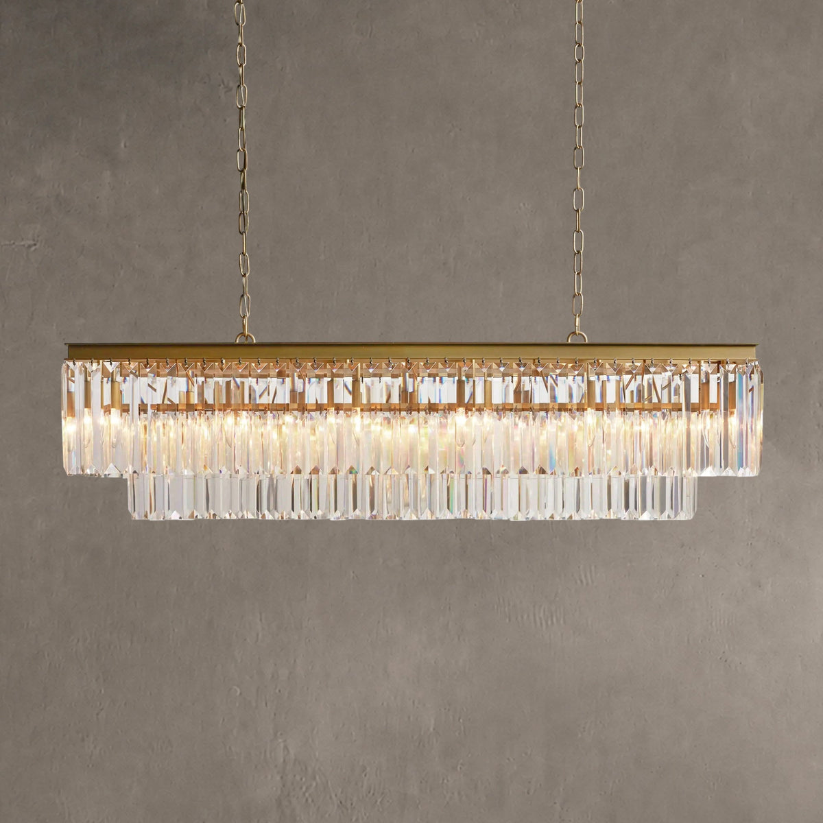 Prismcourt Tiered Rectangular Chandelier