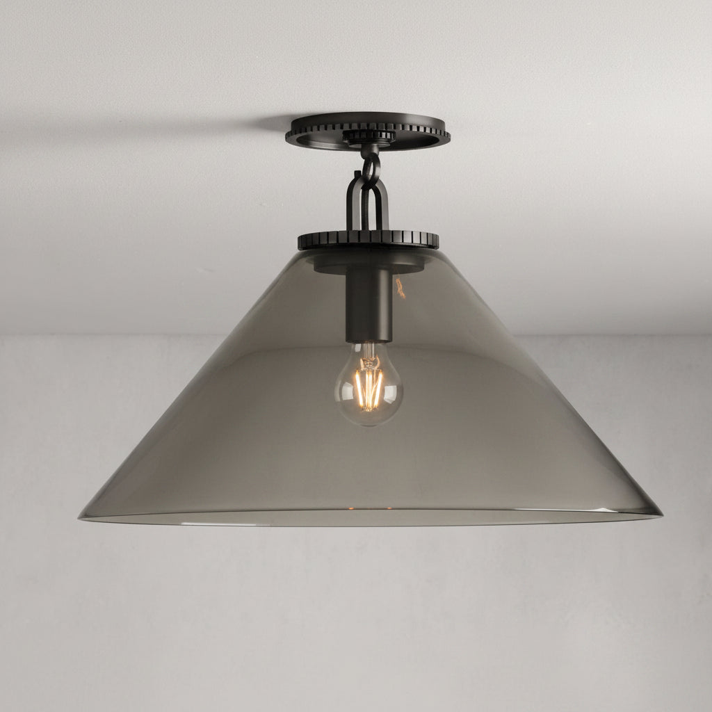Glasshaven Cone Flush Mount