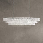 Frostweft Glass Oval Chandelier 54''65''