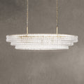 Frostweft Glass Oval Chandelier 54''65''