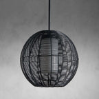 Weave Globe Wicker Outdoor Pendant 20''D