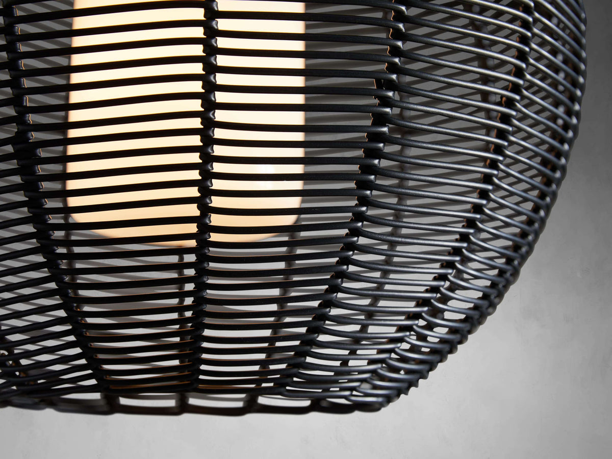 Weave Globe Wicker Outdoor Pendant 20''D