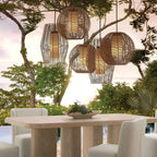 Weave Globe Wicker Outdoor Pendant 20''D