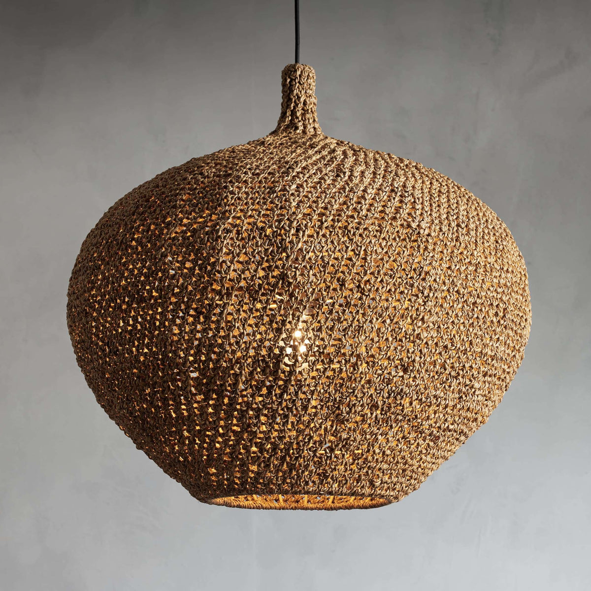 Cordgrove Natural Rope 26" Pendant