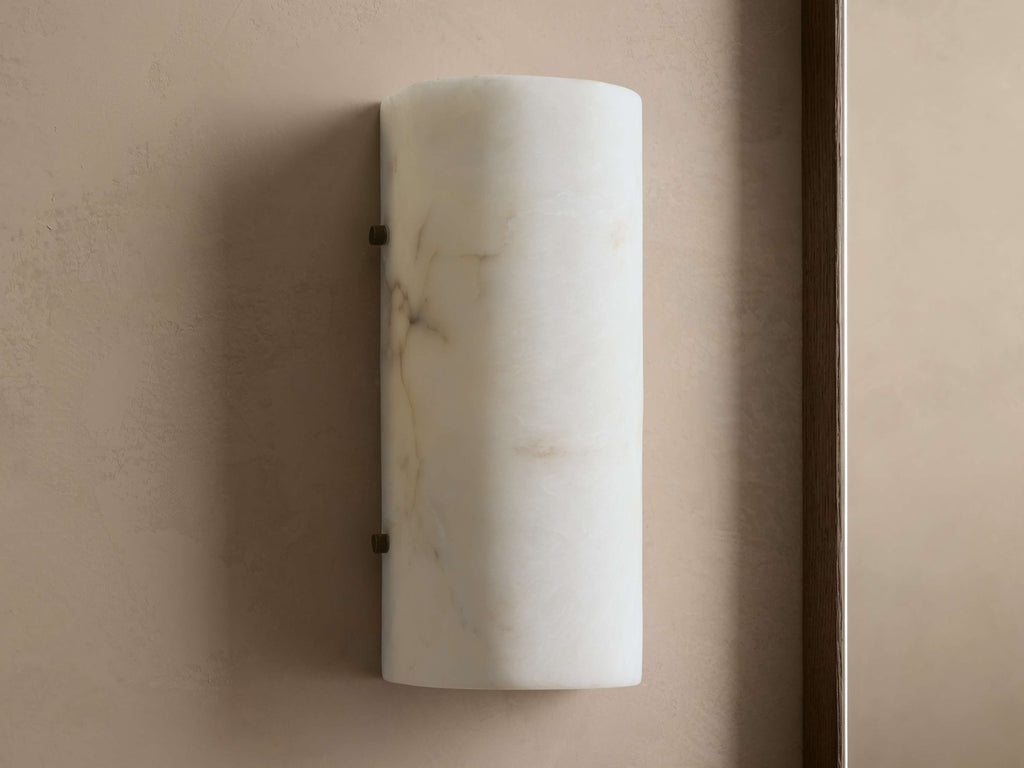 Veinshell Alabaster Stone Sconce 12'' 18''H