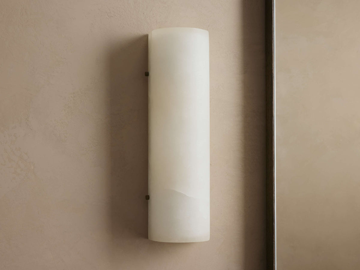 Veinshell Alabaster Stone Sconce 12'' 18''H