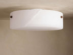Veinshell Alabaster Stone Flushmount 16" W