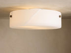 Veinshell Alabaster Stone Flushmount 16" W