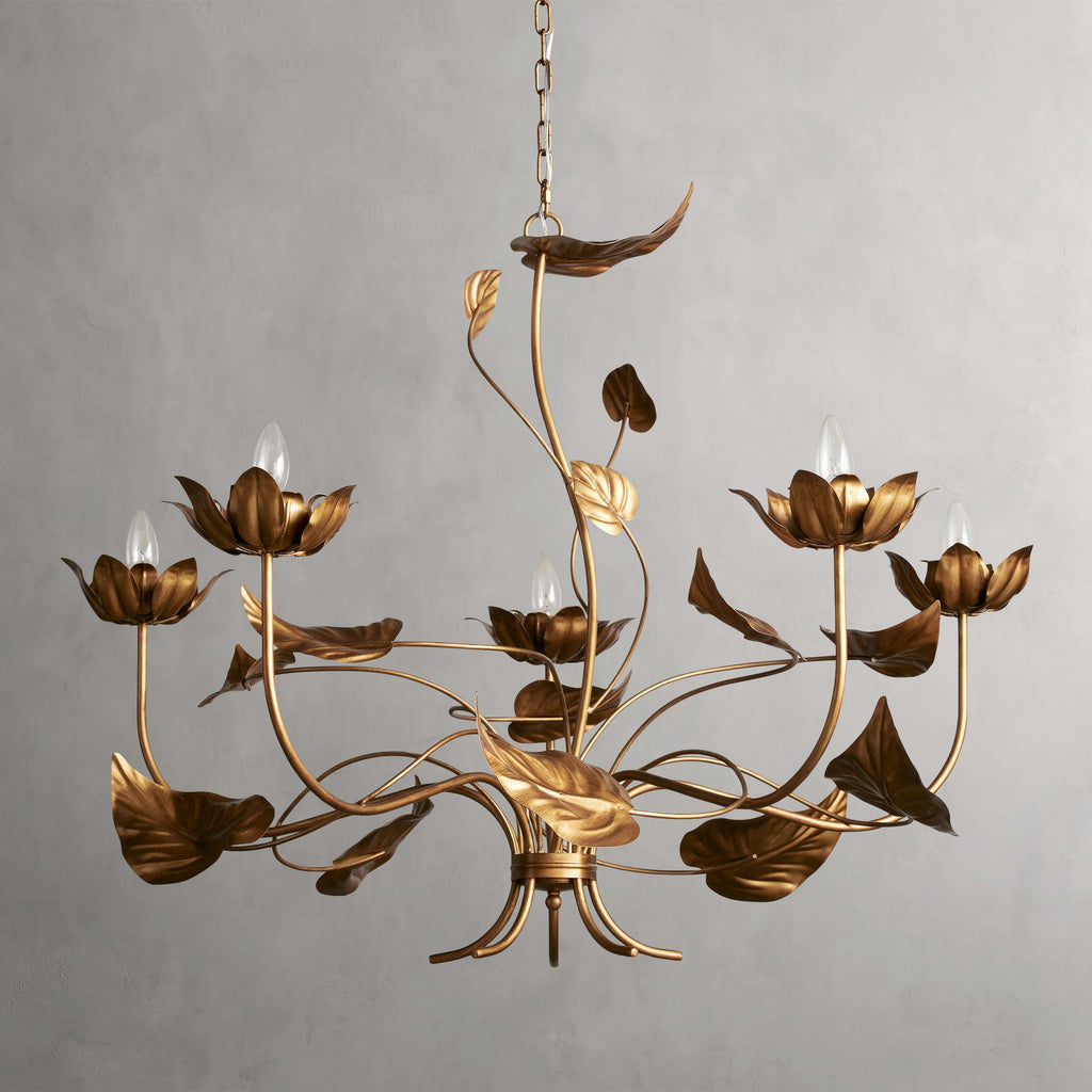 Leaf Swirl Chandelier 49''D