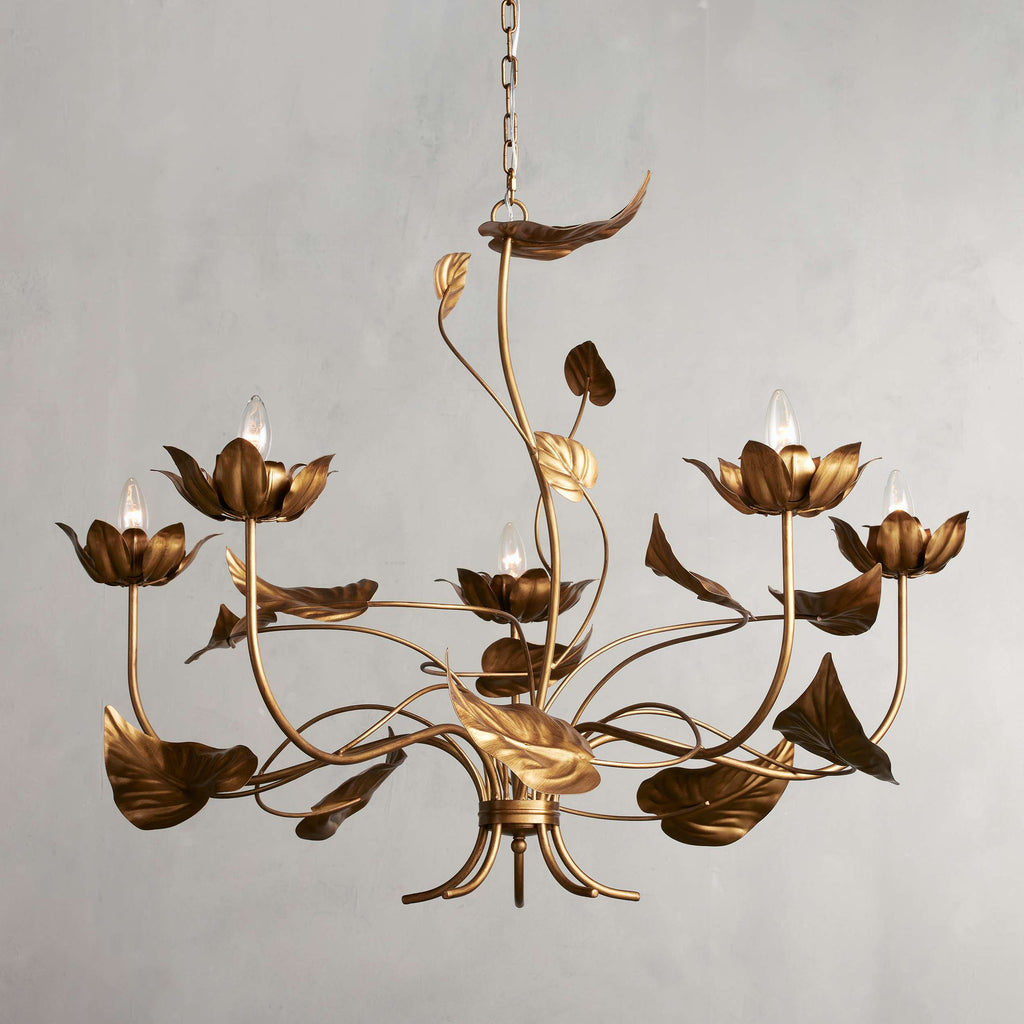 Leaf Swirl Chandelier 49''D
