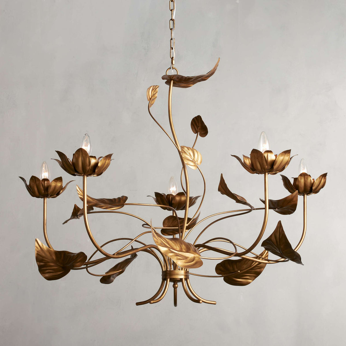 Leaf Swirl Chandelier 49''D
