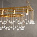 Gembough Crystal Ball Rectangular Chandelier 47'' 60''