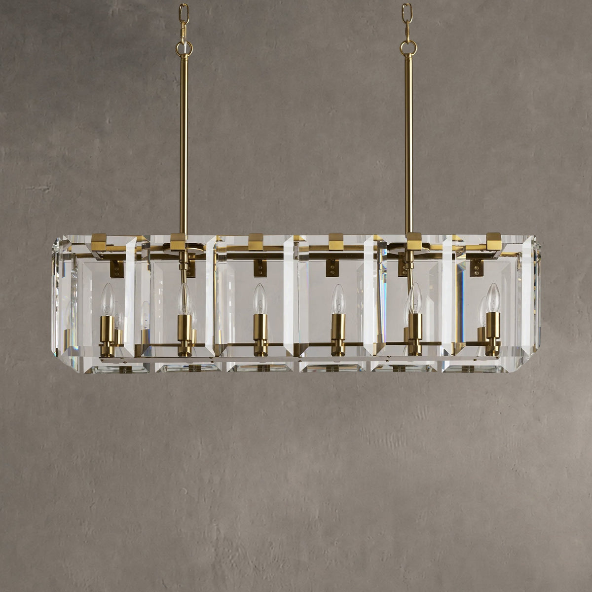 Gleamframe Rectangular Chandelier 12/16 Light