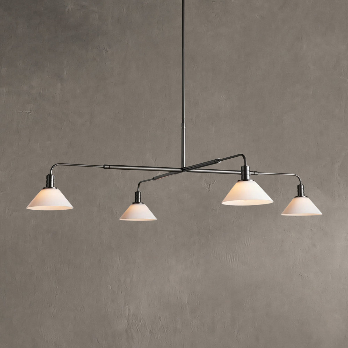Conehaven Glass Round Chandelier 30'' 52''