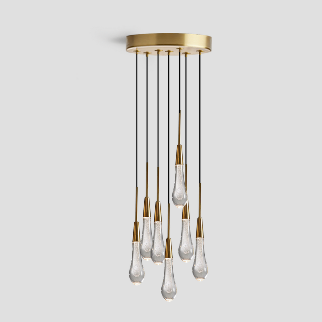 Rillfall Cluster Crystal Pendant 3 Light 5 Light 7Light
