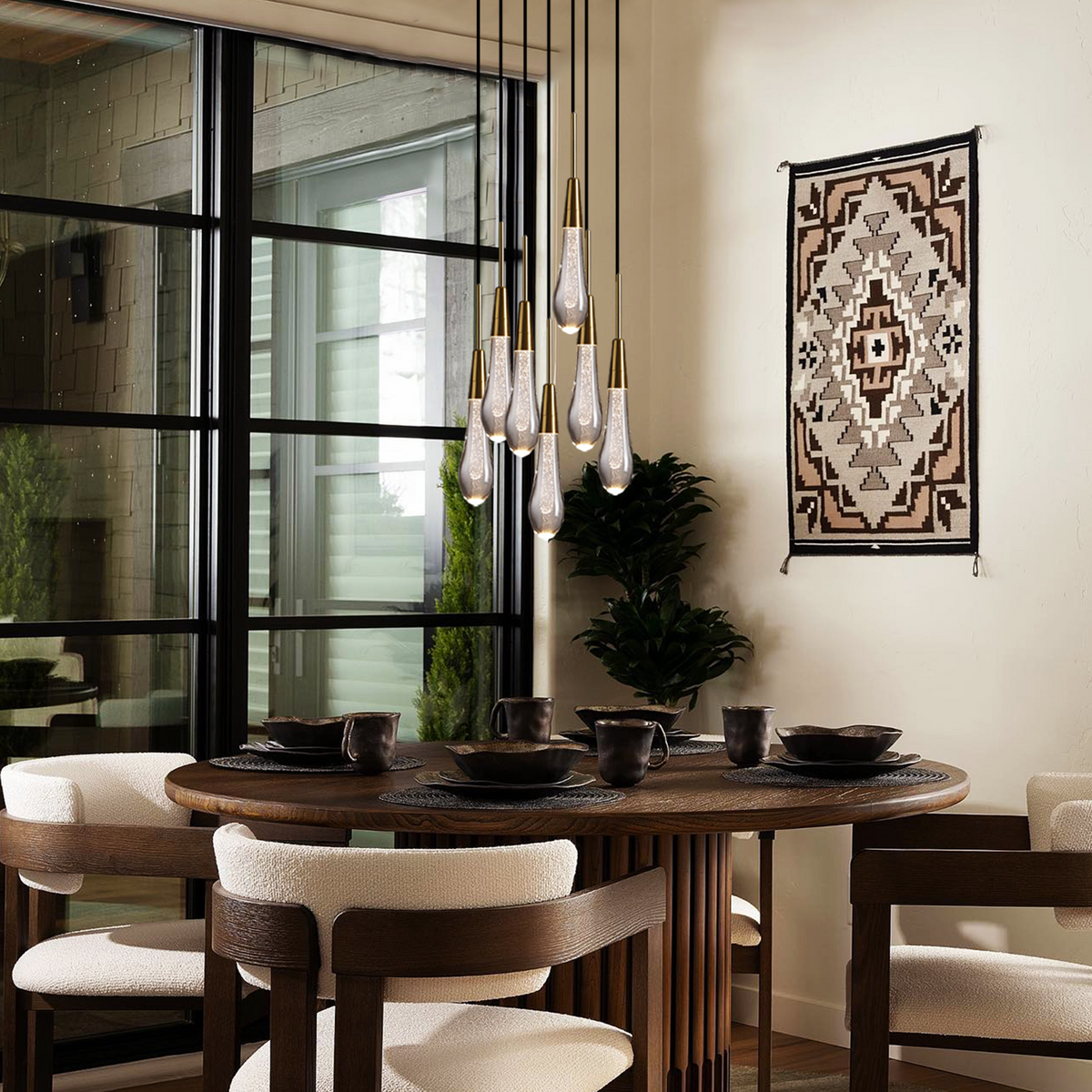 Rillfall Cluster Crystal Pendant 3 Light 5 Light 7Light