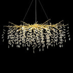 Modern Ice Eye Crystal Branch Linear Chandelier 47''