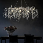 Modern Ice Eye Crystal Branch Linear Chandelier 47''