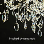 Modern Ice Eye Crystal Branch Linear Chandelier 47''