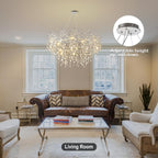 Modern Ice Eye Crystal Tree Branch Round Chandelier