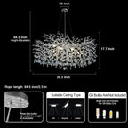 Modern Ice Eye Crystal Tree Branch Round Chandelier