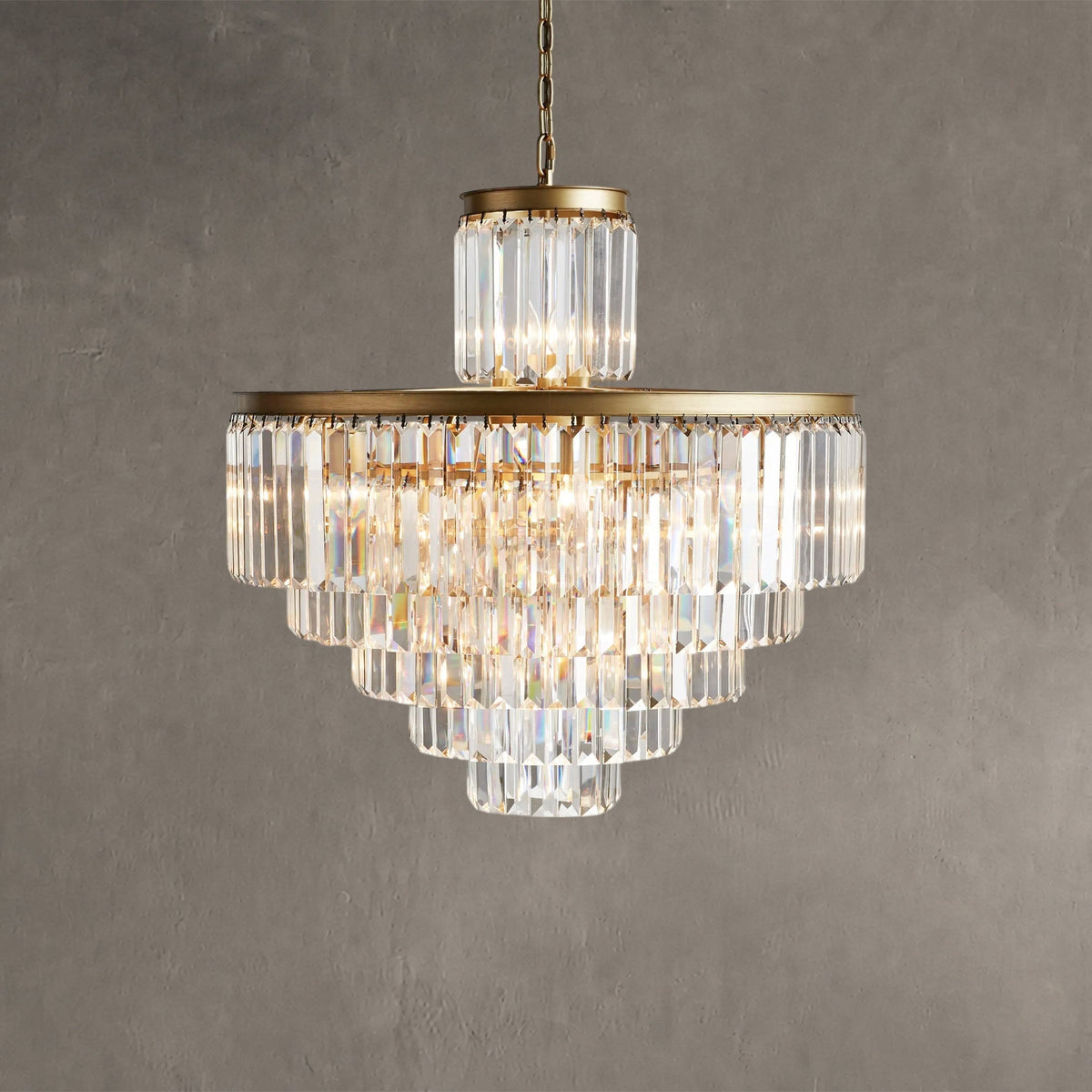 Prismcourt Elegant 22-Light Crystal Chandelier with Bronze Finish