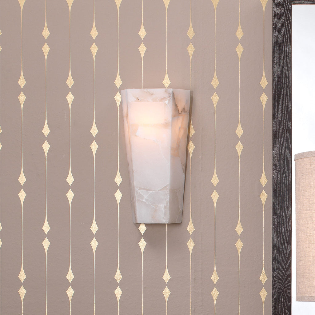 Hexaveil Alabaster Large Hexagonal Sconce