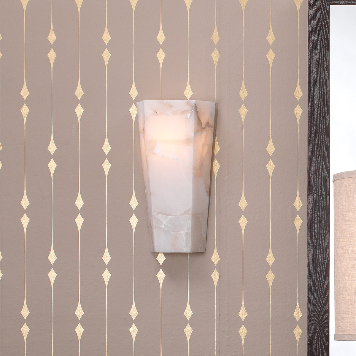 Hexaveil Alabaster Large Hexagonal Sconce