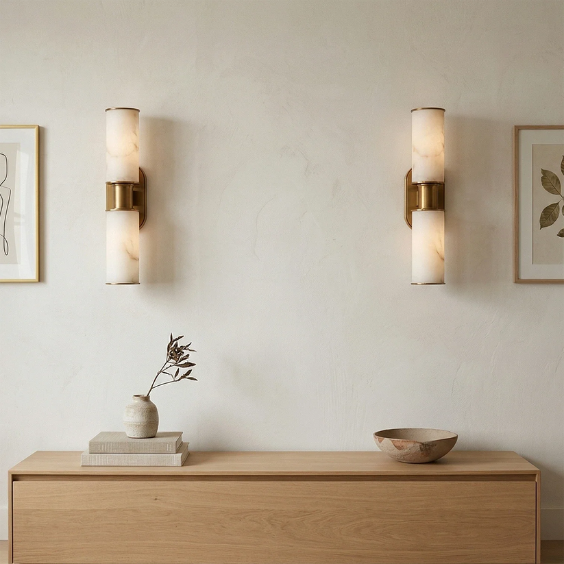 Archtrack 2-Light Wall Sconce in Alabaster