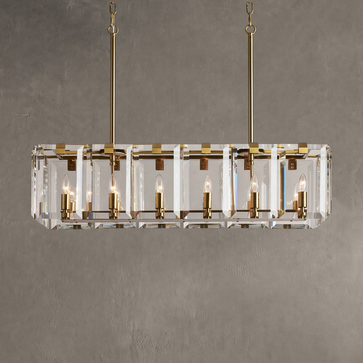 Gleamframe Rectangular Chandelier 12/16 Light