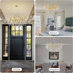 Modern Ice Eye Crystal Tree Branch Round Chandelier