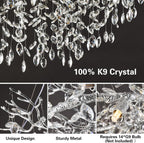 Modern Ice Eye Crystal Tree Branch Round Chandelier