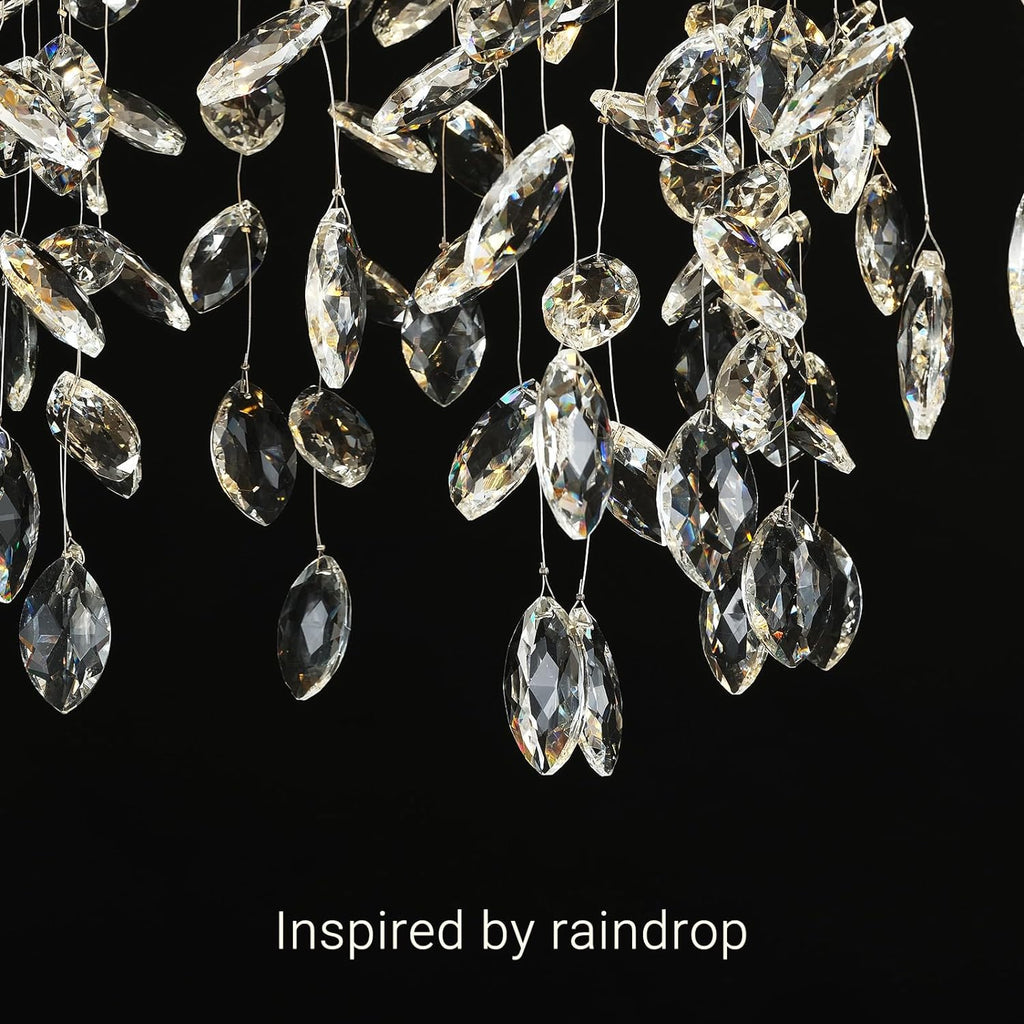 Modern Ice Eye Crystal Branch Linear Chandelier 47''