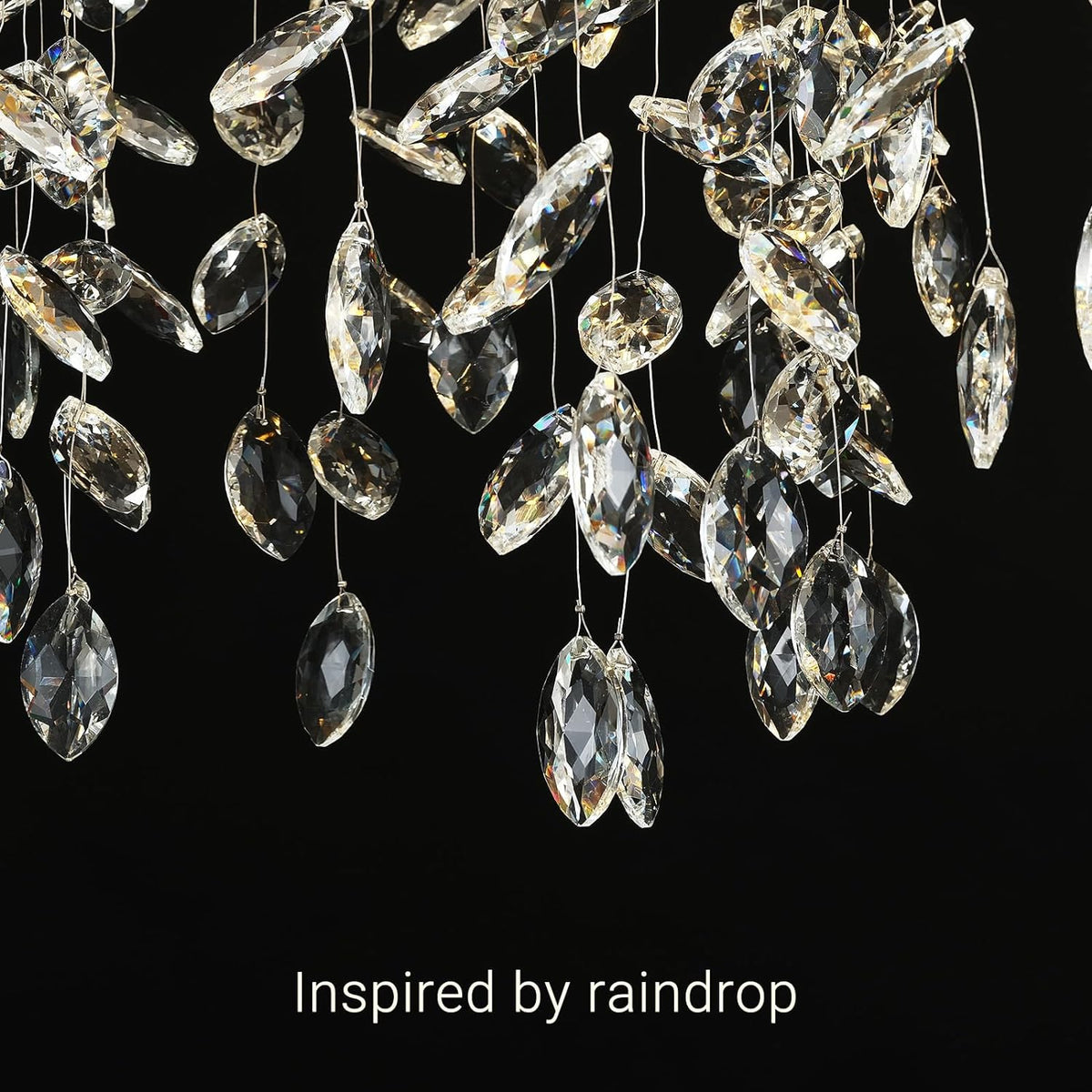 Modern Ice Eye Crystal Branch Linear Chandelier 47''