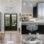 Modern Ice Eye Crystal Tree Branch Round Chandelier