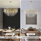 Modern Ice Eye Crystal Tree Branch Round Chandelier
