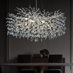 Modern Ice Eye Crystal Tree Branch Round Chandelier