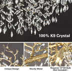 Modern Ice Eye Crystal Tree Branch Round Chandelier