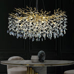 Modern Ice Eye Crystal Tree Branch Round Chandelier