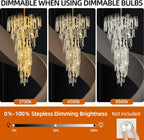 Monroe Tree Branch Staircase Chandelier H95"