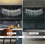 Modern Ice Eye Crystal Tree Branch Round Chandelier