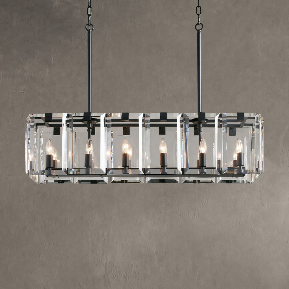Gleamframe Rectangular Chandelier 12/16 Light