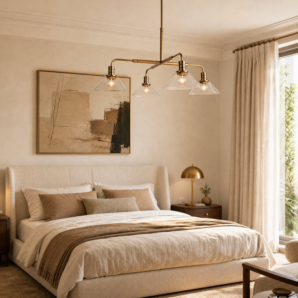 Conehaven Glass Round Chandelier 30'' 52''