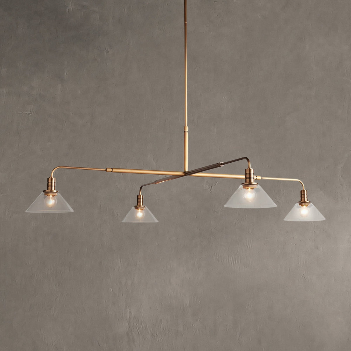 Conehaven Glass Round Chandelier 30'' 52''