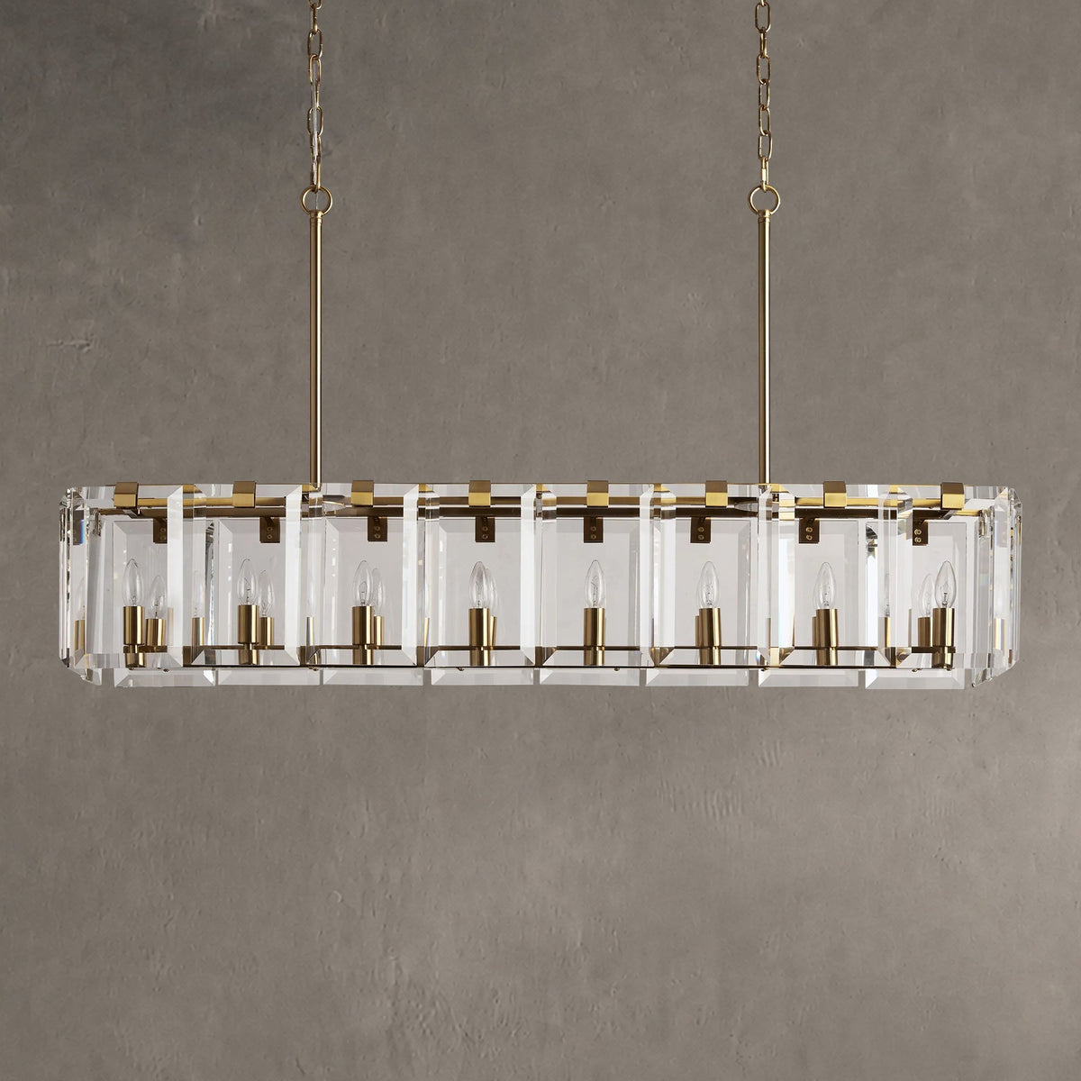Gleamframe Rectangular Chandelier 12/16 Light