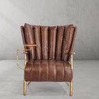 Thaddeus Vintage Leather Armchair Cigar Chair